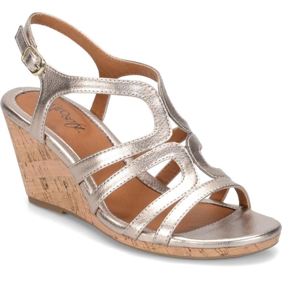 Eurosoft by SOFFT Ivie Gladiator Inspired Sandals Gold Size 7.5 - Picture 1 of 5
